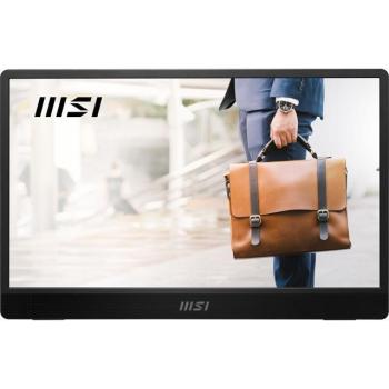 MSI PRO MP161 E2 15.6 Full HD Portable IPS Monitor with USB Type-C and Built-in Speakers, Metal Gray