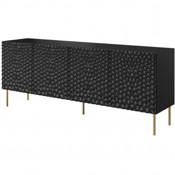 Cofre Negro Mate 190x40,5x74,5 cm