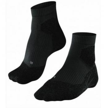 Falke RU Trail Running Socks for Men - Black/Dark Grey, Size 44-45