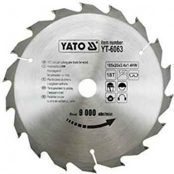 Yato YT-6063 - Hoja de sierra circular con carburos 160 x 48 x 20 mm Yato