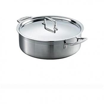 Sartén Sauteuse de Acero Inoxidable 3 Capas Le Creuset de 28cm y 5.7L