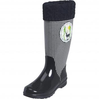 Playshoes Wellies Deer - Zapatillas de Estar Por Casa de caucho mujer, color negro