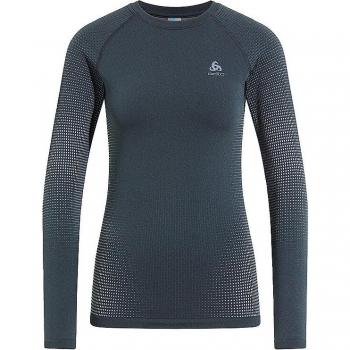 Camiseta Térmica de Manga Larga Odlo para Mujer, Alto Rendimiento, Cálida y Ecológica, Color Azul Marino, Talla XS