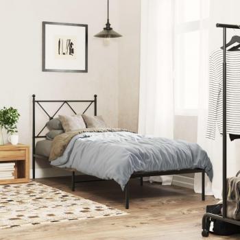 Cabecero de cama metal negro 80x200 cm