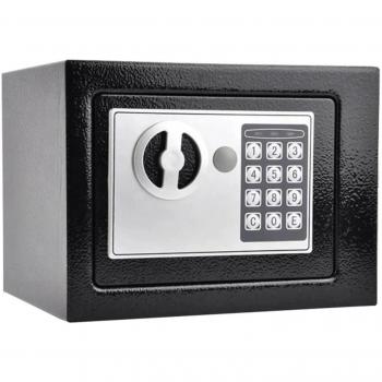 Caja Fuerte Electrónica Extralink S-406 con Código Digital y Llaves, Blindada para Seguridad de Notebook