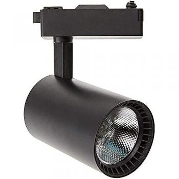 Foco LED Monofásico 30W Color Negro Luz Fría 6000K
