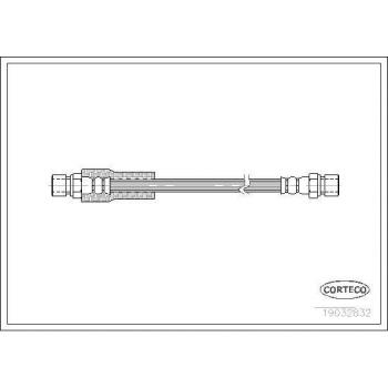 Latiguillo de freno CORTECO 19032832 - manguera flexible para el sistema de frenos, fabricado con materiales de alta calidad, resistencia a la presión, durabilidad y compatibilidad con diversos modelos de vehículos