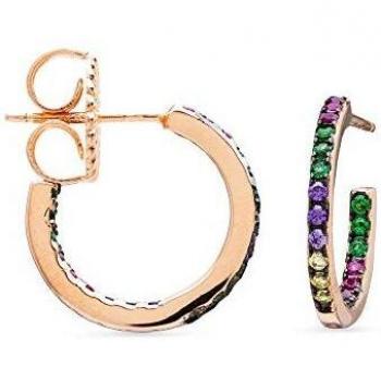 Pendientes Roa con baño oro rosa de 18 quilates - Luxenter