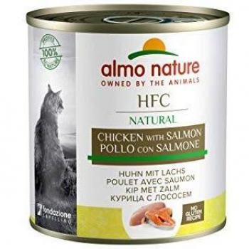 Almo Nature Hfc Natural Chicken And Salmon Wet Cat Food Tins 280g