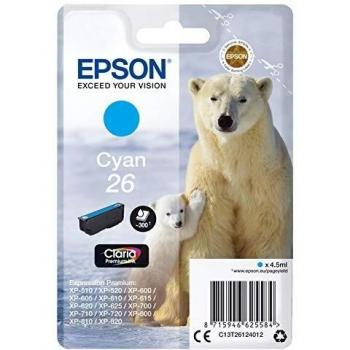 Epson Claria Home Ink 26 - Cartucho de Tinta Cian con Etiqueta RF