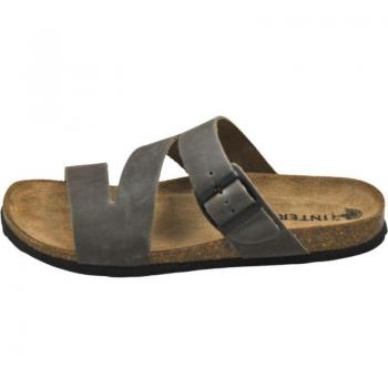 Zapatos de caminar y tiempo libre Inter-Bios para hombre en color marrón, chanclas de piel bio con cierre de pardo