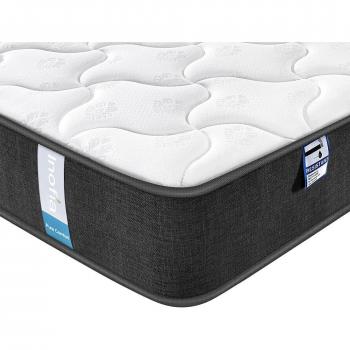 Inofia Colchón 75x190 Viscoelástico Transpirable, Colchón Respirable Imperial Tela con Muelles Ensacados para Jóvenes Niños Ancianos/8.7 Pulgadas