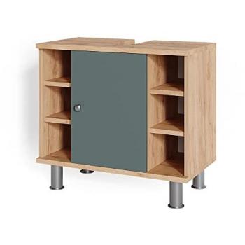 Mueble Bajo Lavabo Fynn, Roble Verde/Dorado, 60 x 54 cm
