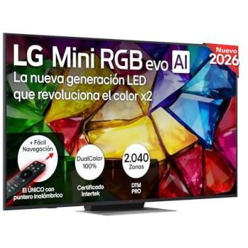 Smart TV LG 65 Mini RGB 4K AI MRGB88 - Procesador α8 Gen3, VRR 144Hz, Dolby Vision y Atmos, WebOS 26