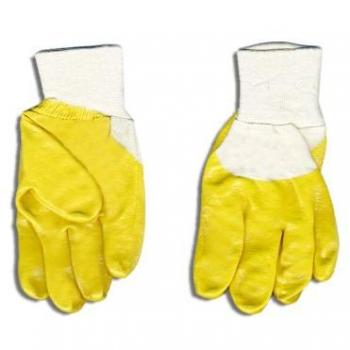 Guantes de Nitrilo Amarillo Talla 9 con Algodón - Caja de 12 Unidades