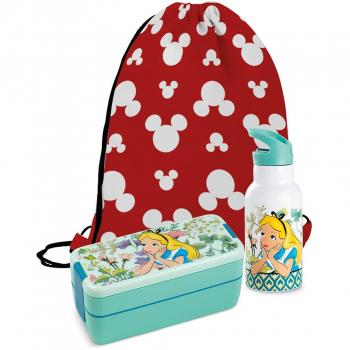 Set Fiambrera Egan Alicetales + Botella Térmica con Bolsa