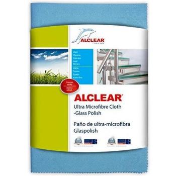 ALCLEAR 820051UM Paño de ultramicrofibra Glaspolish,paño de Microfibra,paño para Cristales y paño para pulir Cristales,no Deja Marcas,Mejor Que los paños de Cocina de algodón,70 x 50 cm,Azul