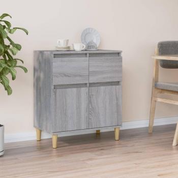 Aparador de madera contrachapada 60x35x70 cm, mueble de almacenaje de salón, buffet para salón, armario auxiliar, armario de almacenamiento en color gris Sonoma
