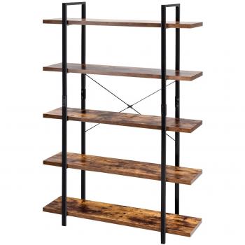 Estante Industrial de 5 Niveles con Estructura de Metal para Plantas y Almacenamiento en Casa y Oficina, Dimensiones 119 x 32 x 178 cm