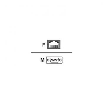 RJ-45 to DB-9M Crossover Adapter