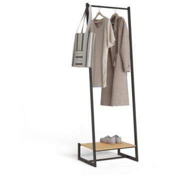 Perchero Burro Metálico Newlux Hangy One 20 con Zapatero, Resistente hasta 24kg, Diseño Compacto y Estable, Base Antirayaduras