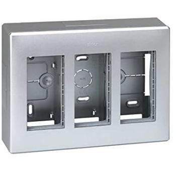 Caja de Superficie Simon 500 Cima para 3 Módulos en Aluminio