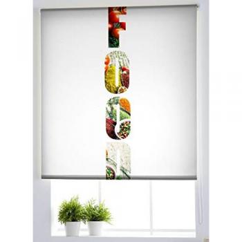 Estor Enrollable Translúcido Estampado para Cocina 130 x 255 cm - Fácil Instalación y Envío Gratis