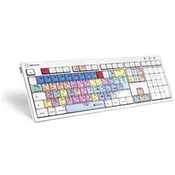 Teclado Logickeyboard ALBA para Adobe Premiere Pro DE (Mac) - USB QWERTZ Alemán Blanco