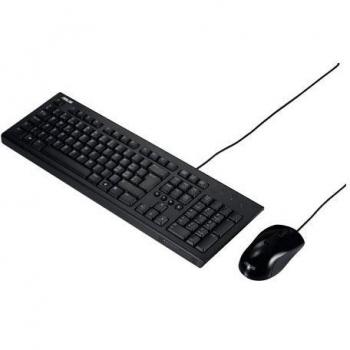 Asus U2000 Teclado con ratón óptico, Negro