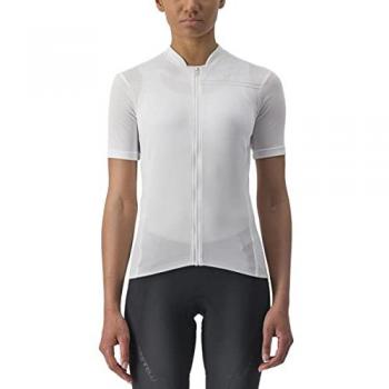 Maillot Castelli Anima 4 de manga corta para mujer, color blanco marfil, talla XS