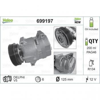 Compresor de aire acondicionado VALEO 699197