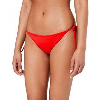 Calvin Klein Cheeky String Side Tie Bikini Braguita, Rojo