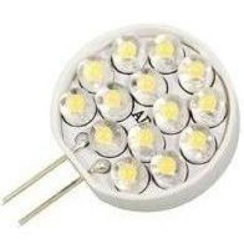LED G4 bombilla, 14 ledes, 40 lm, 1,1 W, 12 V AC/DC, 3000 K, luz blanca cálida, diámetro 32 x 8 mm