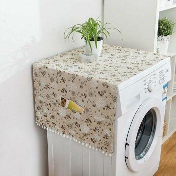 Cubierta a prueba de polvo para refrigerador y lavadora, paño textil doble apertura, 30x90cm, almacenamiento doméstico