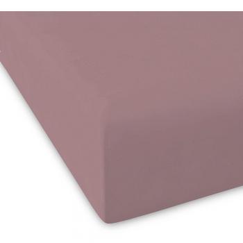 Sábana bajera de algodón 200 hilos PURE malva 100x200+28 cm