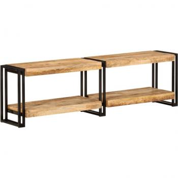 Mueble de TV madera maciza de mango 140x30x40 cm