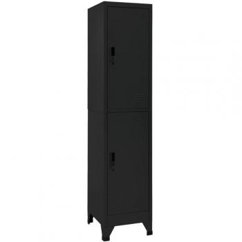 vidaXL Locker Cabinet Black 38x45x180 cm Steel