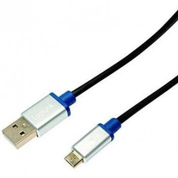 LogiLink Blister Cable USB Premium, USB 2.0 Am/Micro BM, 2.0 M