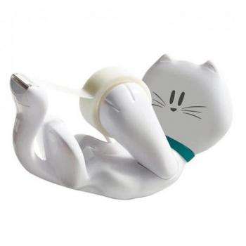 Portarrollo de Cinta Adhesiva Scotch Gato C39 con Rollo de Cinta Magic 19mm x 8.9m, 21g