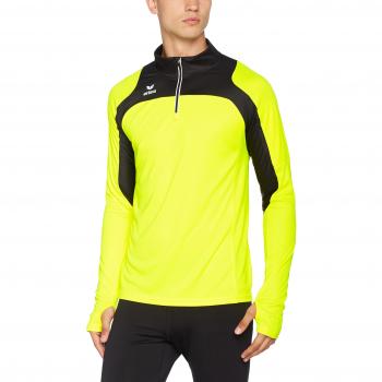 Erima Running Manga Larga Para Hombre/Race Line Race Line Running Neon Amarillo/Negro, small