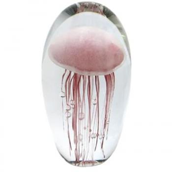 Pisapapel Medusa Blanco 16x9x9cm - Elegante Pisapapeles de Cristal para Regalo