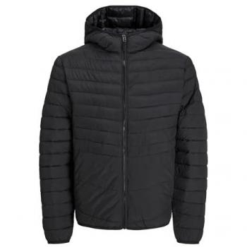 Jack & Jones Estate Packable Puffer Jacket with Hood - Black - XXL