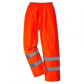 Pantalones Lluvia Alta Visibilidad Naranja Portwest H441 con Cinta Reflectante