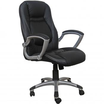 Adec - Silla siena polipiel, medidas 60 x 55 x 118 cm, color negro