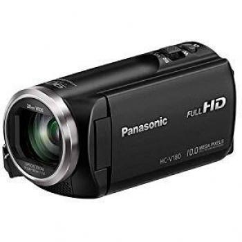 Panasonic HC-V180 - Videocámara de 50x, O.I.S de 5 Ejes, F1.8 - F4.2, Zoom 28 mm - 174 mm, HD, SD, Time - Lapse, Zoom 90x Inteligente, Color Negro