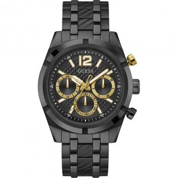 Guess Resistance Multifunction Watch Black Gold for Men, Size: ONE SIZE