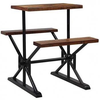 vidaXL Mesa Bar con Bancos 80x50x107 Madera Reciclada Mesilla Taburete Mueble