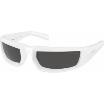 Prada PR 25YS Col. 4615S0 Men's Square White Sunglasses, Size: 63 MM, Stylish Sunglasses for Sunny Days