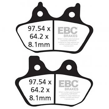 Juego de pastillas de freno semi-sinterizadas EBC Brakes FA400V para motos