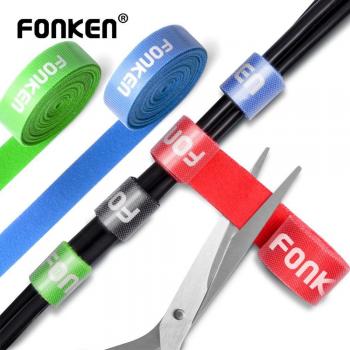 Organizador de Cables USB FONKEN 0.5M - Enrollador, Sujetadores para Ratón, Gestión de Clips Gratuita, Protector de Enrollado Verde